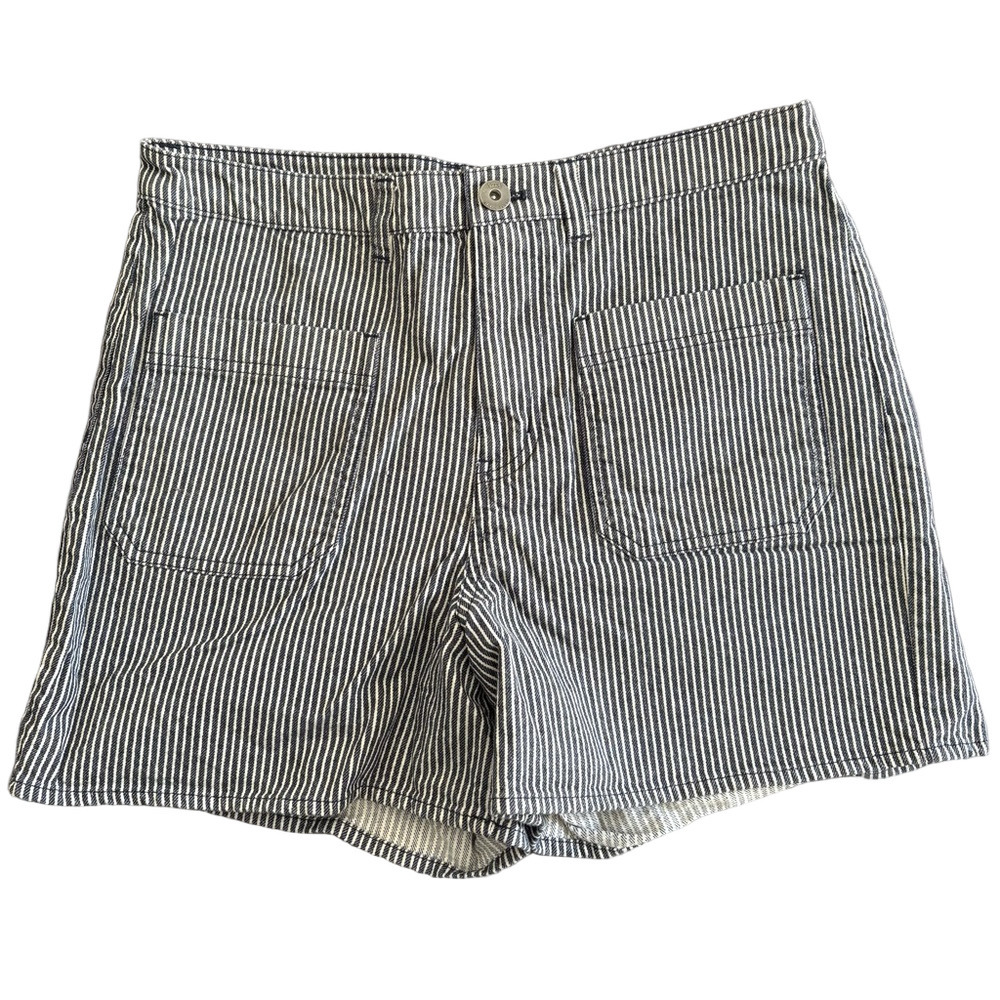 Vans Navy and White Striped Women's Shorts
